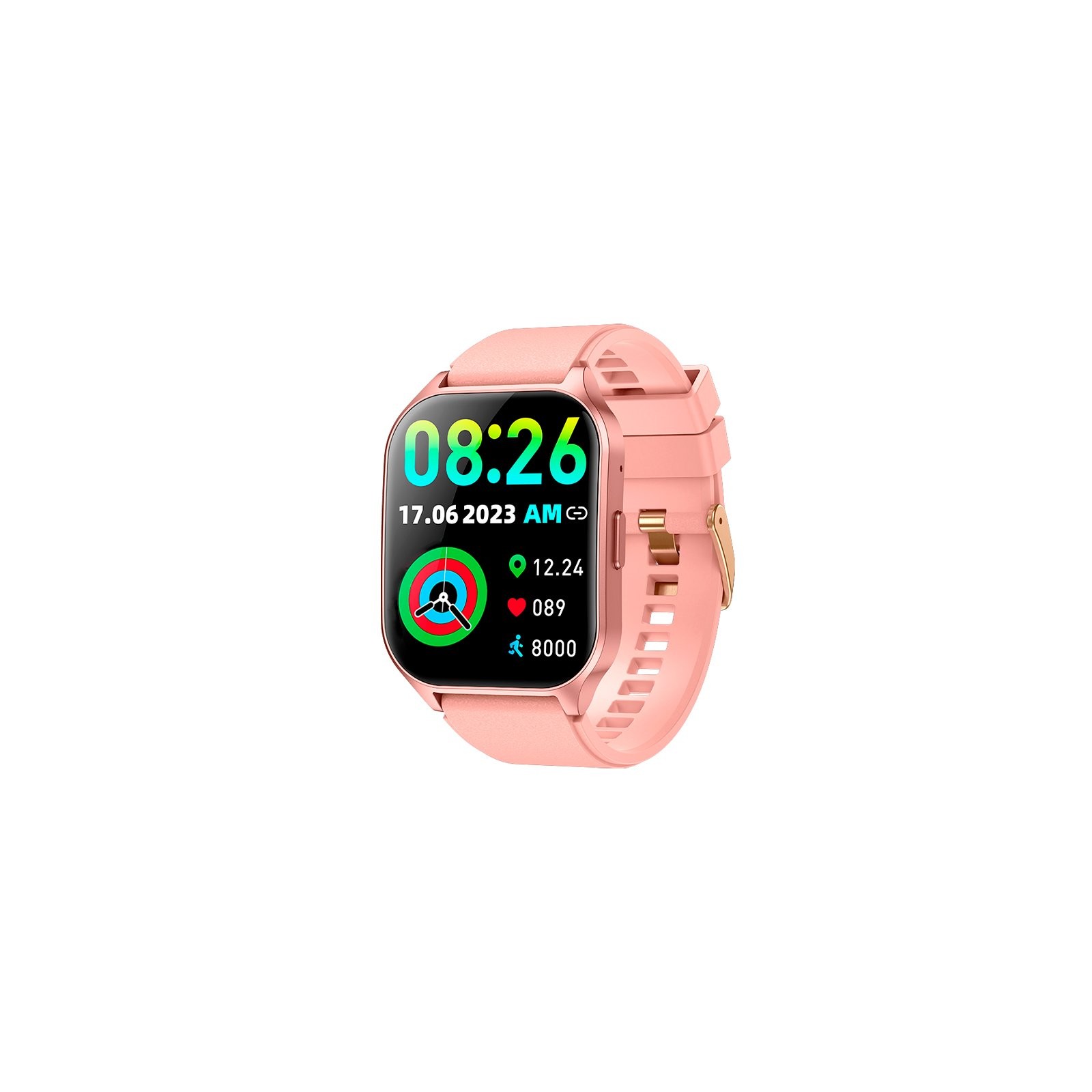 COOL SMARTWATCH PANTALLA AMOLED CURVED SILICONA ROSA