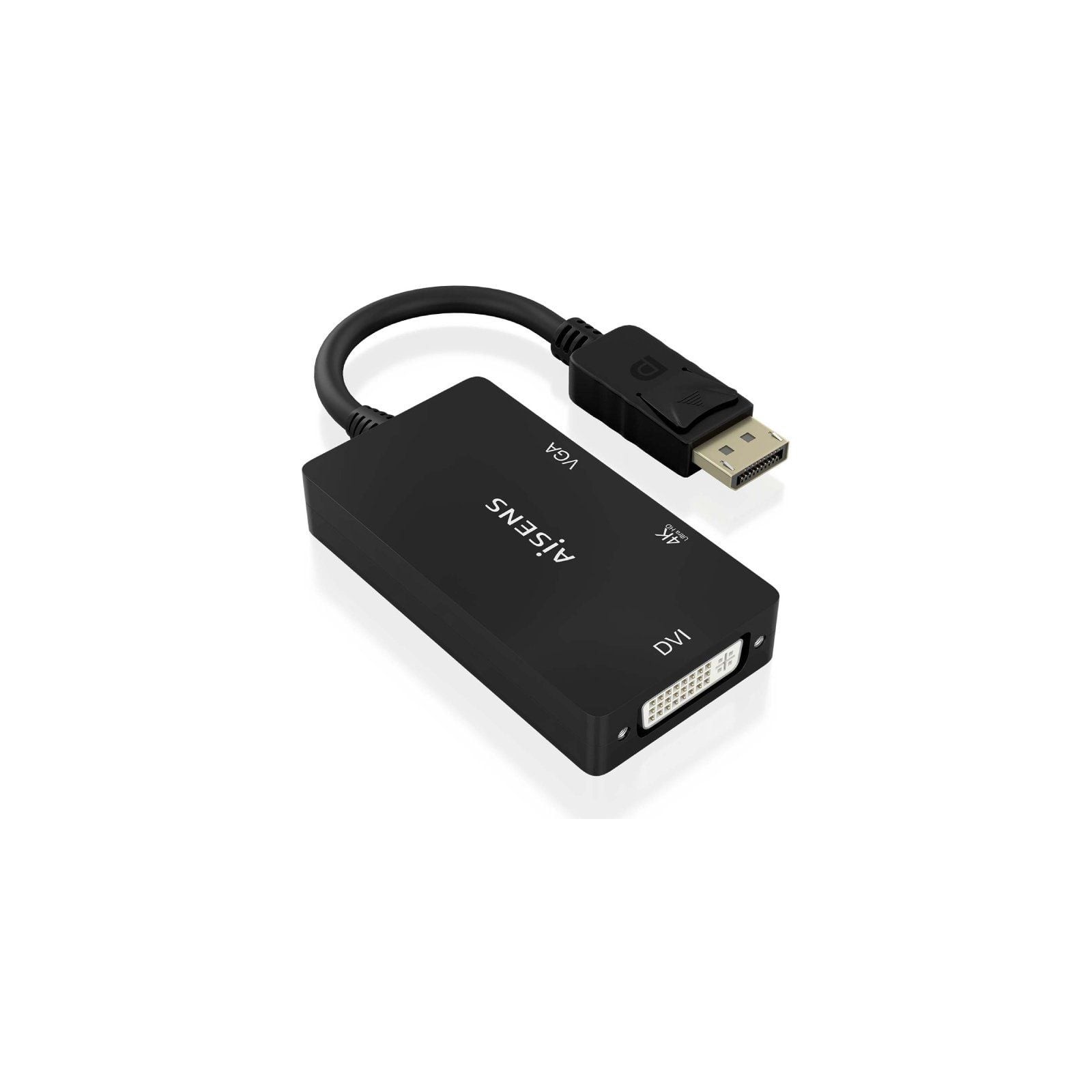 h2AISENS CONVERSOR DISPLAYPORT V12 A VGA DVI HDMI DP 12 M VGA H DVI H HDMI H 4K NEGRO 15CM h2pbr ph2Especificaciones h2pulliCon