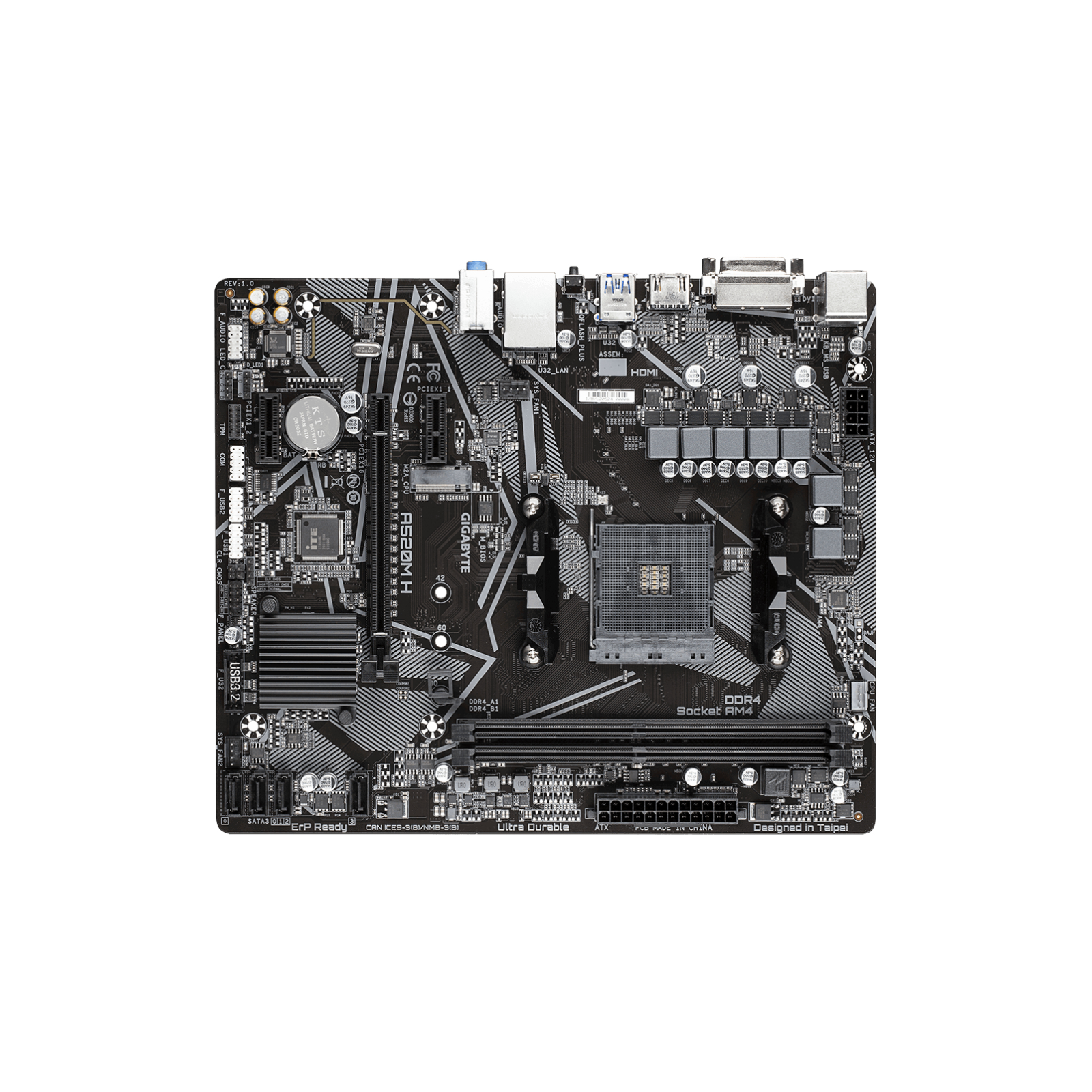 PLACA BASE GIGABYTE A520M H AM4 MATX 2XDDR4