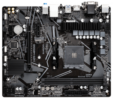 PLACA BASE GIGABYTE B550M S2H AM4 MATX 2XDDR4