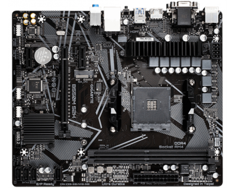 PLACA BASE GIGABYTE B550M S2H AM4 MATX 2XDDR4