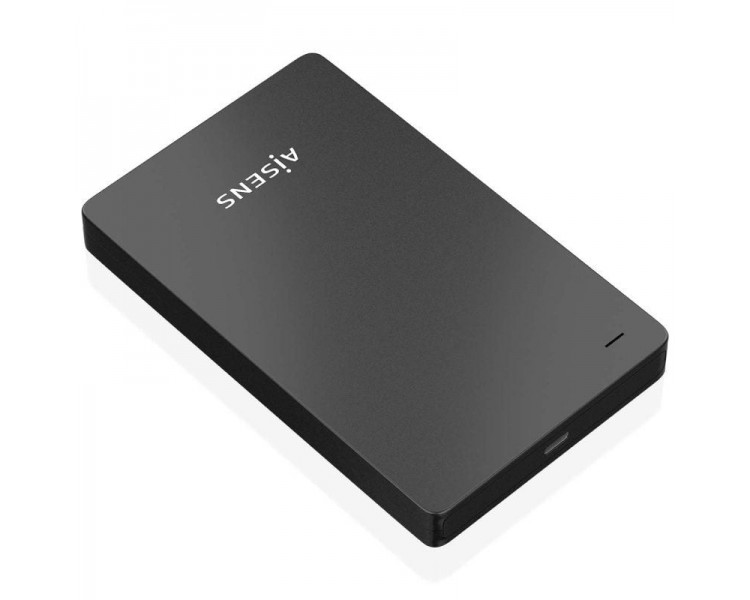 ph2AISENS CAJA EXTERNA 25nbspASE 2542B 95MM SATA A USB C USB31 GEN1 NEGRA h2ulliCaja externa de diseno moderno para discos duro