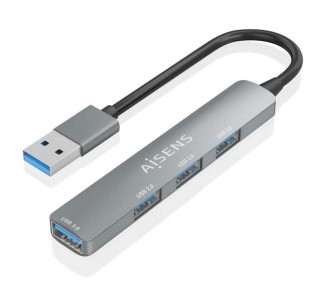 h2AISENS HUB USB 30 ALUMINIO 1XUSB30 A H3XUSB20 A H GRIS 10CM h2divdivbr divh2Especificaciones h2divulliHub 1xUSB30 hembra 3xUS