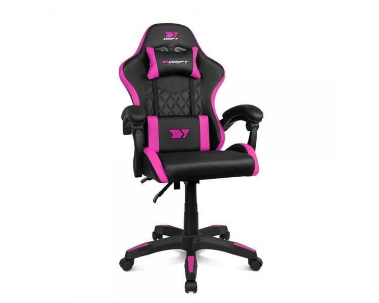 Silla gaming drift dr35 negra fucsia