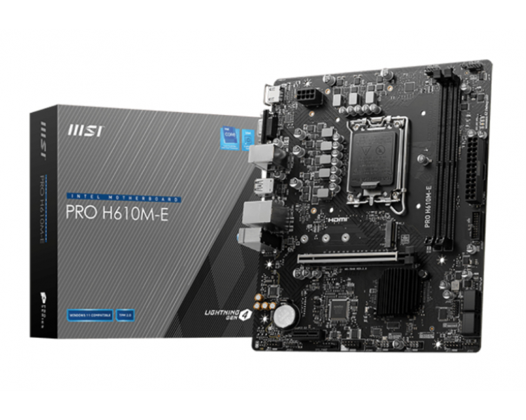 PLACA BASE MSI PRO H610M E 1700 MATX 2XDDR4