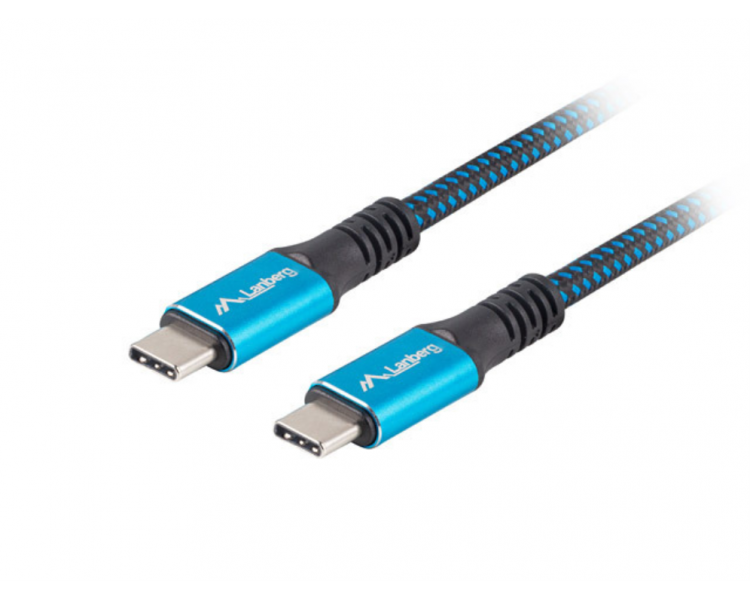 CABLE USB C 40 LANBERG MACHO MACHO 05M 100W 8K 30HZ NEGRO AZUL