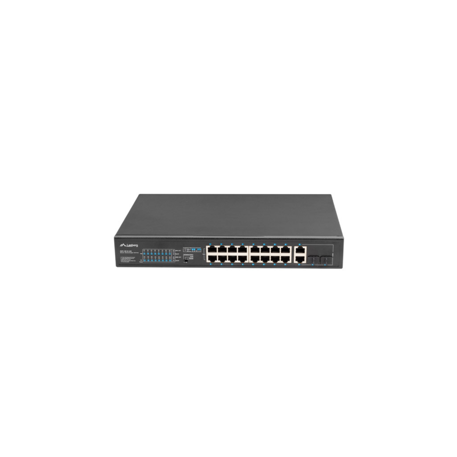 SWITCH LANBERG 18 PTOS 100MB 16xPOE 2x GBIT ETHER 250W RACK 19