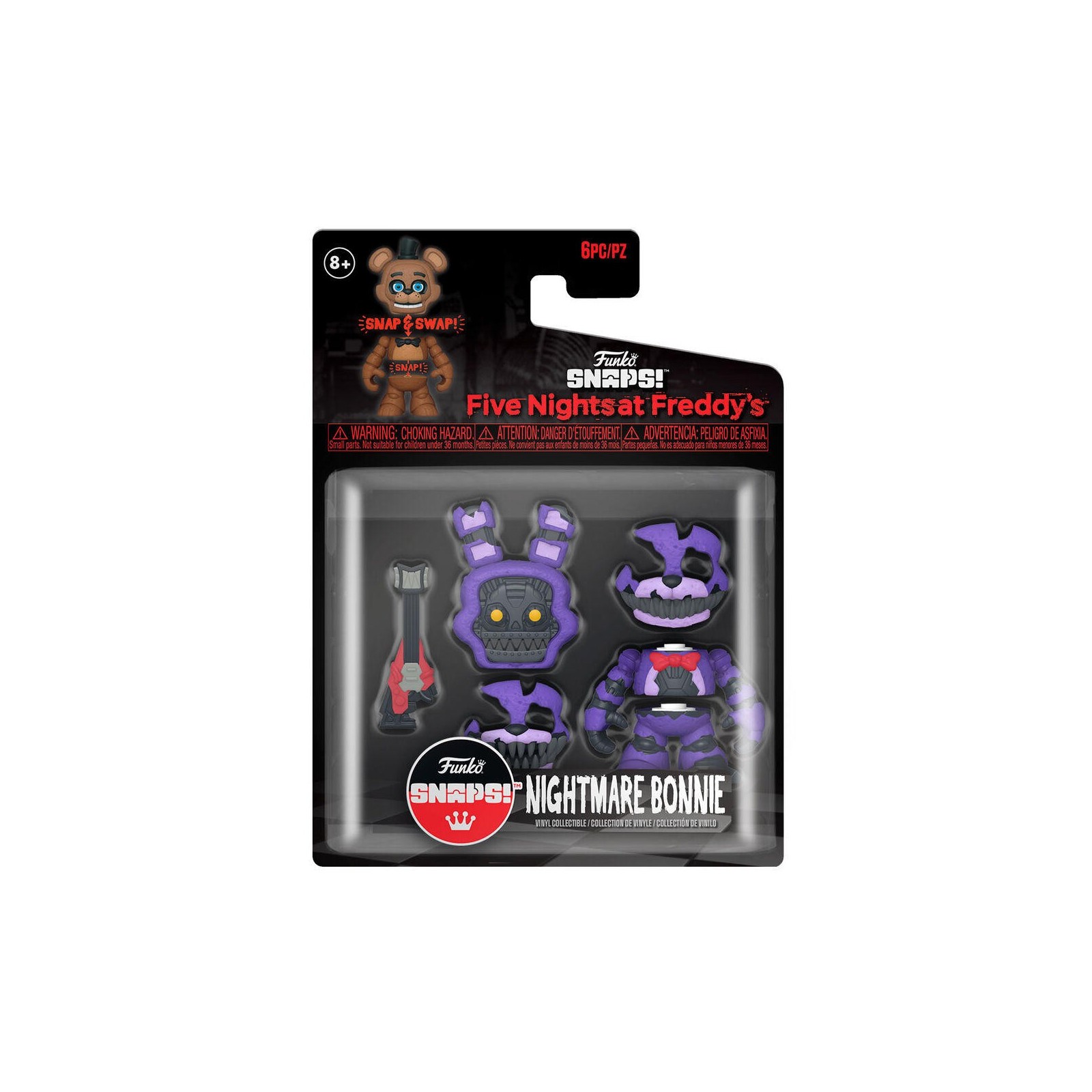 Figura Snaps! Five Nights At Freddys Nightmare Bonnie 6 Unid