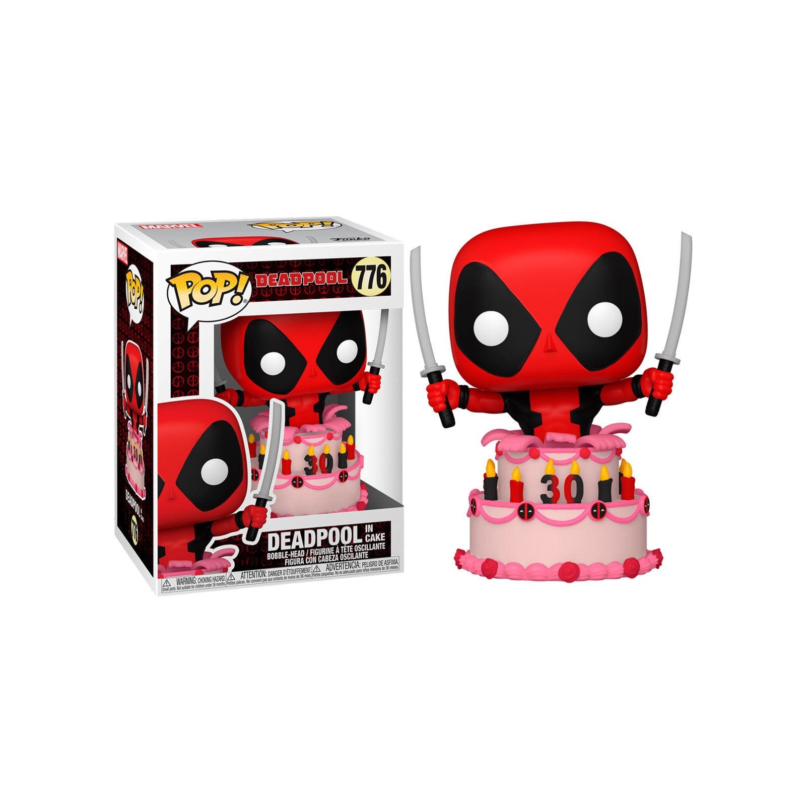 Figura Pop Marvel Deadpool 30Th Deadpool In Cake