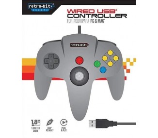 Retro-Bit Grey N64 USB Controller