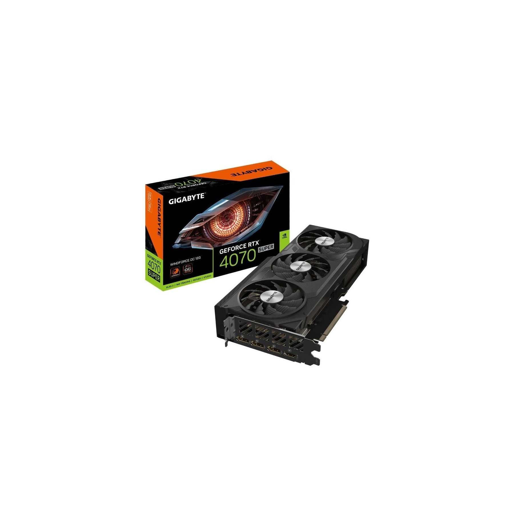 h2GeForce RTX 4070 SUPER WINDFORCE OC 12G h2divpulliCon tecnologia NVIDIA DLSS 3 arco ultraeficiente de Ada Lovelace y trazado 