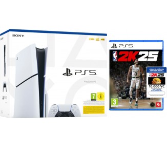 CONSOLA WHITE SLIM EDITION + DUALSENSE (1TB) + NBA 2K25