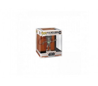 Figura Pop Deluxe Star Wars The Mandalorian Ig-12 With Grogu