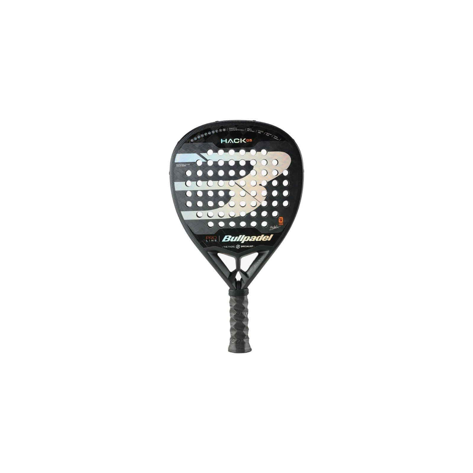 h2PALA BULLPADEL HACK 03 24 h2divppLa pala Hack 03 24 es una pala con forma de diamante de maxima potencia y alto rendimiento s