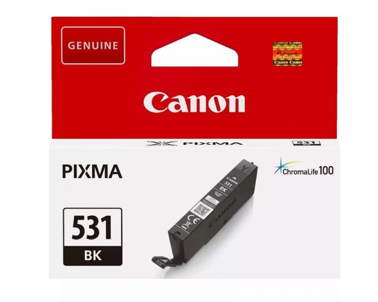 pEl cartucho de tinta negra Canon CLI 531BK te permite producir fotos de alta calidad con tu impresora La tinta Canon original 