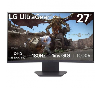 h2Monitor gaming LG UltraGear 27 684cm curvo 1000R 1ms 2560 x 1440 QHD 180Hz AMD FreeSync h2divh2Descubre la inmersion a 1000R 