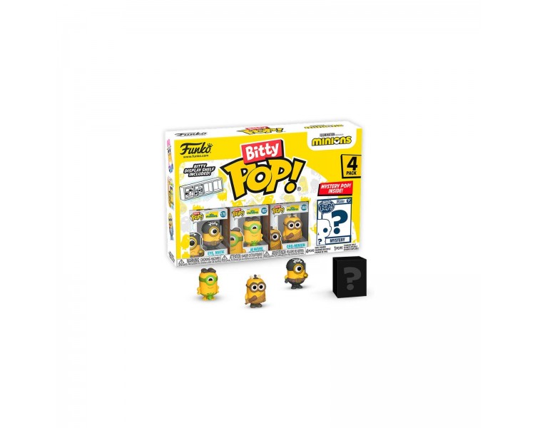 Blister 4 Figuras Bitty Pop Minions Series 1