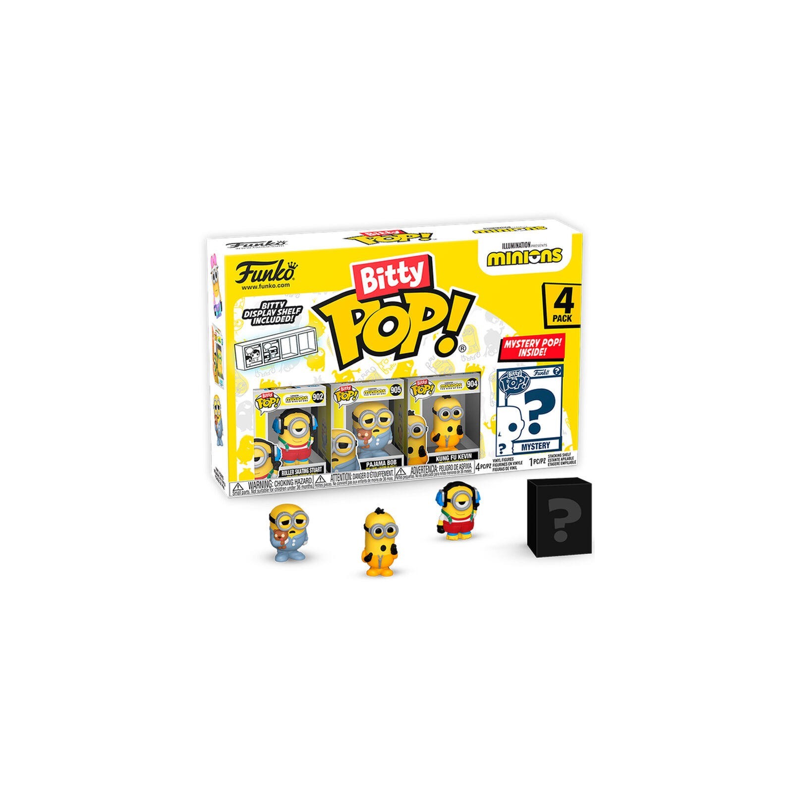 Blister 4 Figuras Bitty Pop Minions Series 3