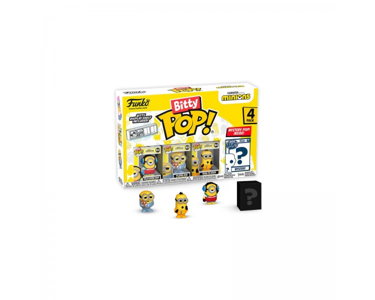 Blister 4 Figuras Bitty Pop Minions Series 3