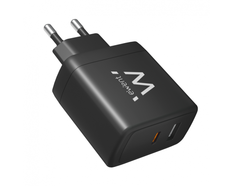 CARGADOR RAPIDO EWENT 2PUERTOS USB C A 65W