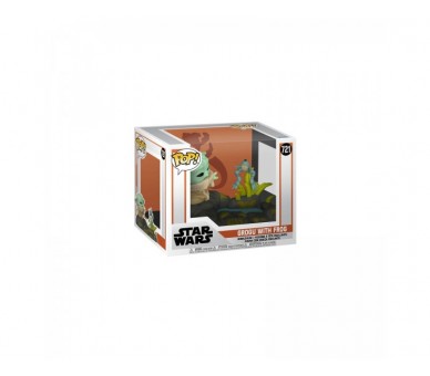 Figura Pop Deluxe Star Wars The Mandalorian Grogu With Frog