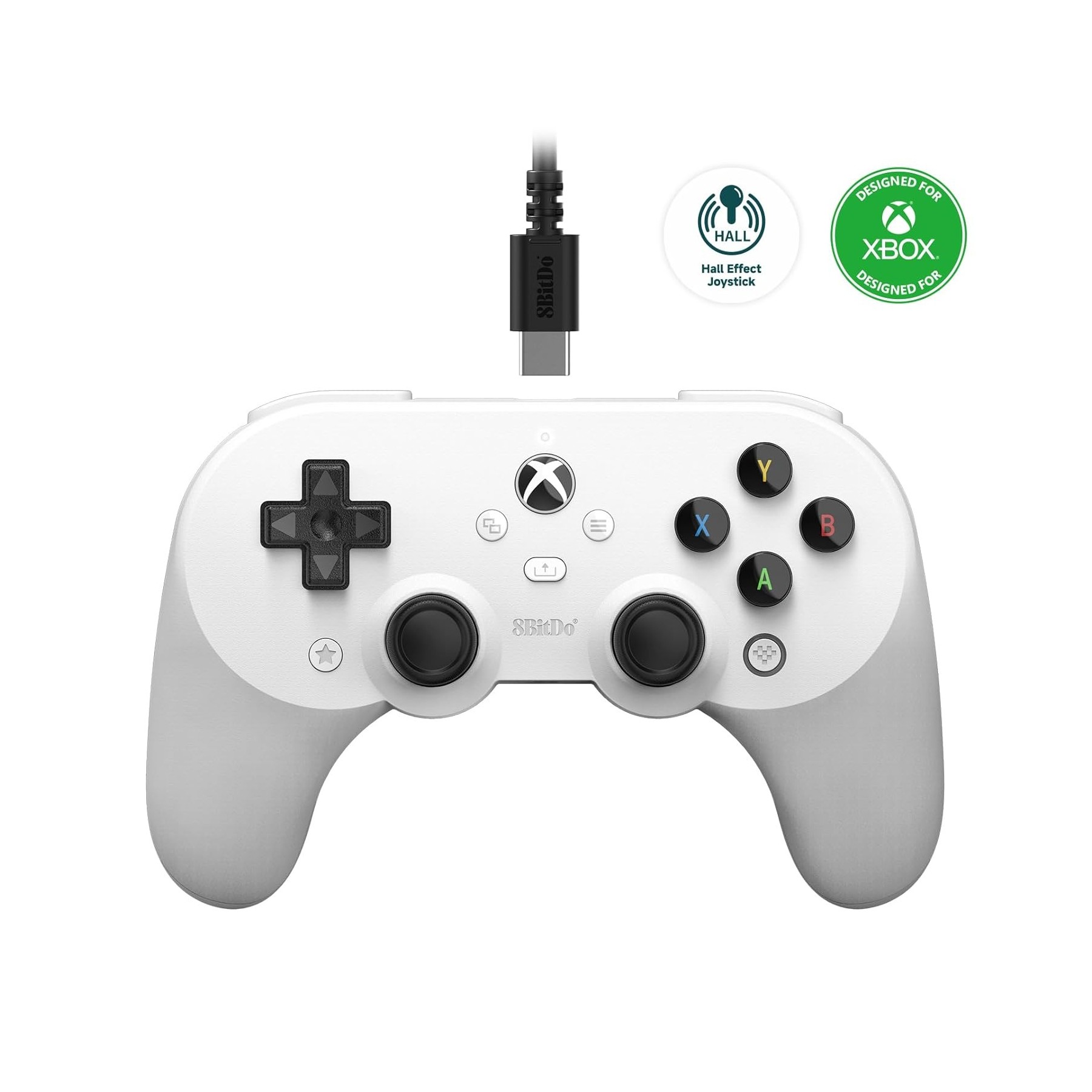 8BitDo Pro 2 Wired Xbox Gamepad White