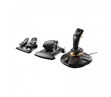 Thrustmaster - T16000M FCS Flight Pack Includes Joystick Throttle and Rudder Pedals