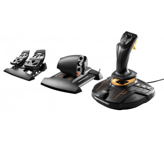 Thrustmaster - T16000M FCS Flight Pack Includes Joystick Throttle and Rudder Pedals