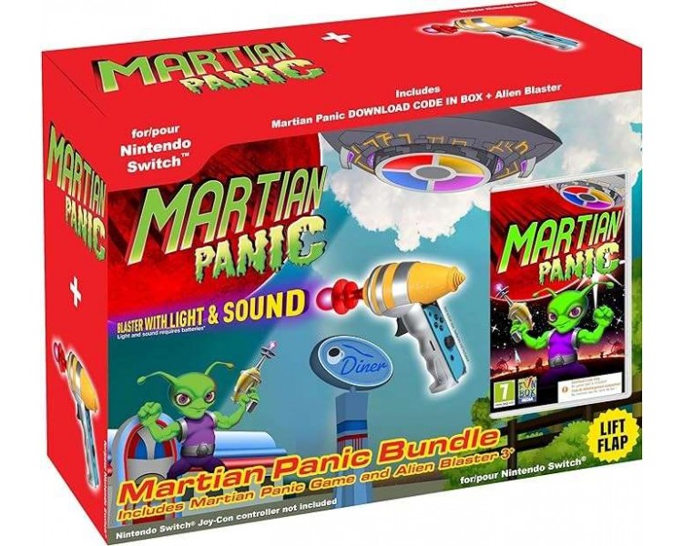 Martian Panic Game and Blaster Gun Bundle Juego para Consola Nintendo Switch