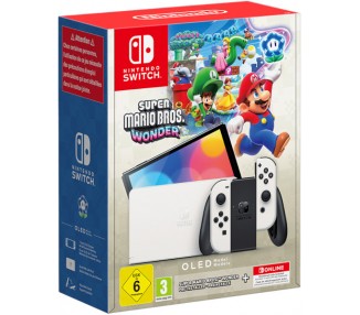 BLANCA (WHITE) VERSION OLED + SUPER MARIO BROS WONDER + 12 MESES NSO