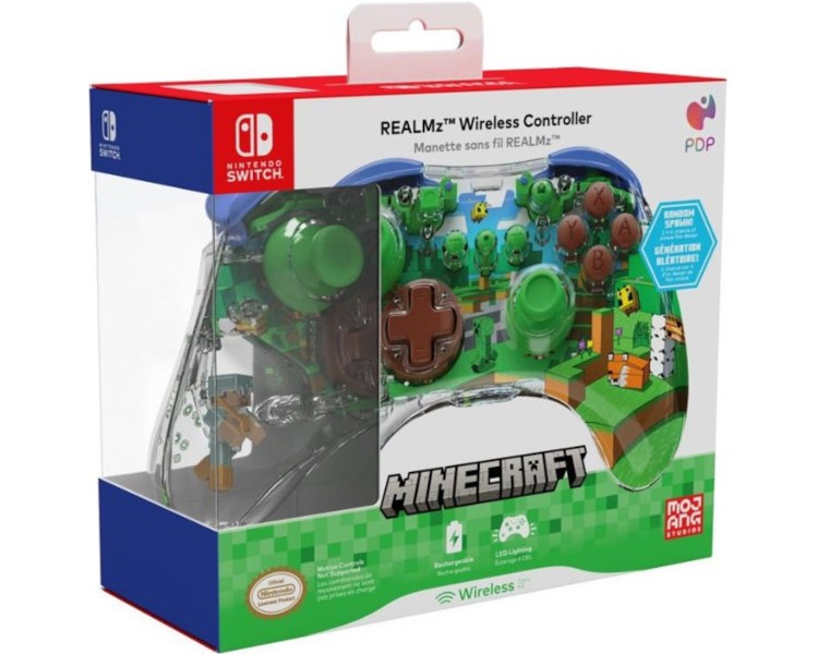 PDP REALMZ WIRELESS CONTROLLER MINECRAFT FOREST (SWITCH/LITE/OLED)