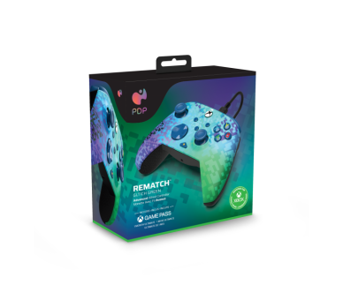 PDP Rematch Wired Controller - Glitch Green