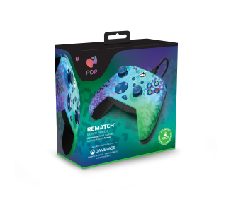 PDP Rematch Wired Controller - Glitch Green