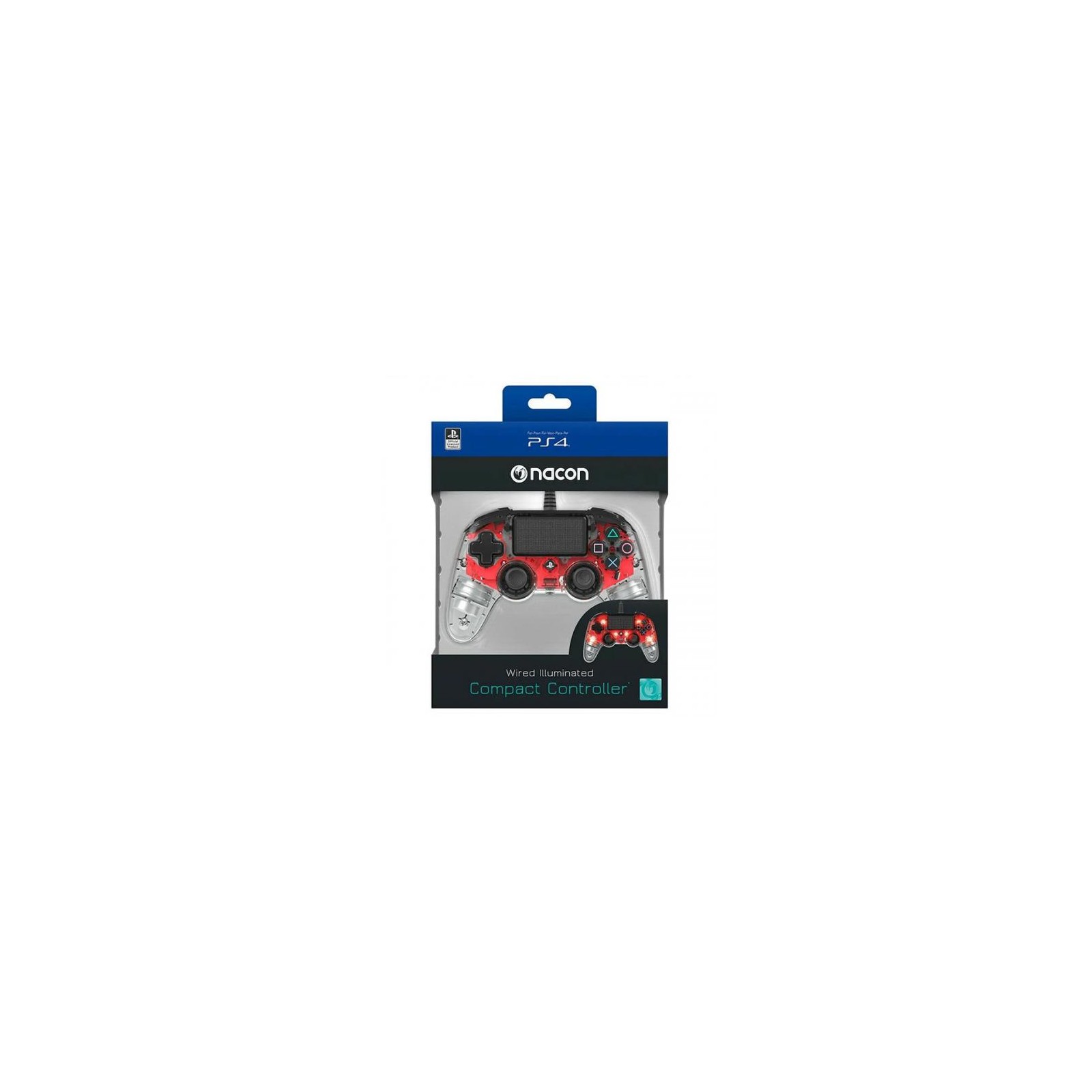 Wired Pad Ps4 Red Luminoso Nacon