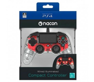 Wired Pad Ps4 Red Luminoso Nacon