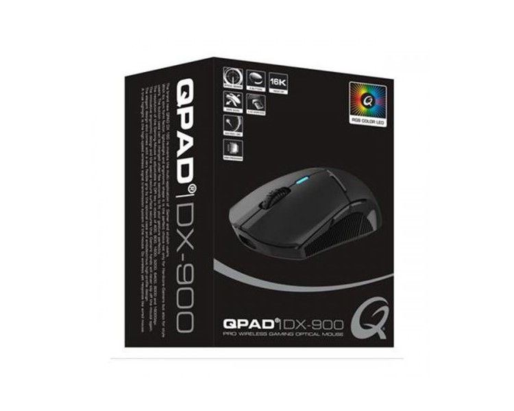 Mouse Ottico Pro Gaming WiFi DX900 16000 Dpi Qpad