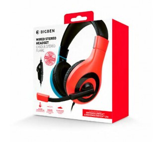 Cuffie Stereo Gaming V1 Bicolor Rosso/Blu Switch