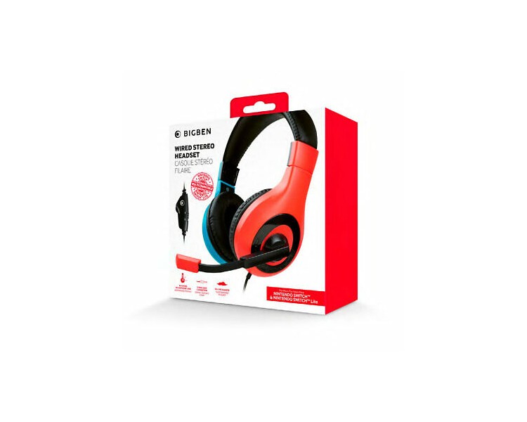 Cuffie Stereo Gaming V1 Bicolor Rosso/Blu Switch