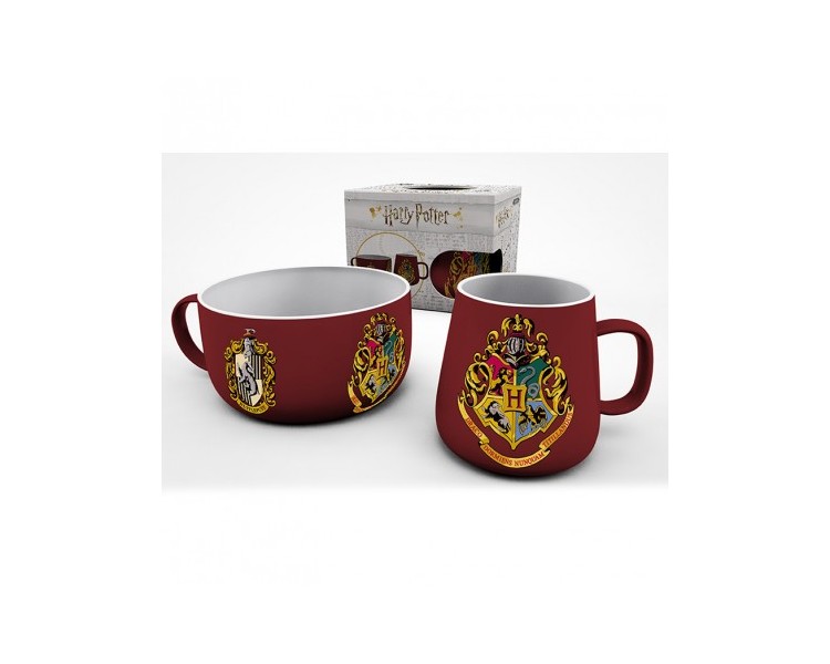 Harry Potter Gift Set Colazione: Tazza/Ciotola Crests