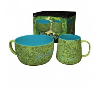 Rick & Morty Gift Set Colazione Tazza/Ciotola: Pattern