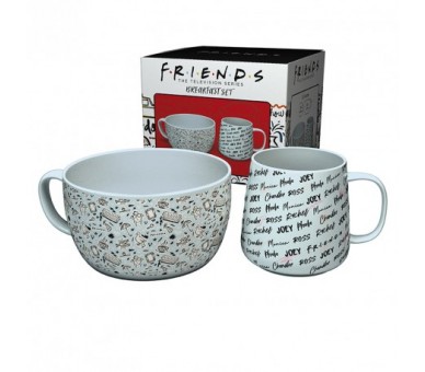 Friends Gift Set Colazione Tazza/Ciotola: Doodle