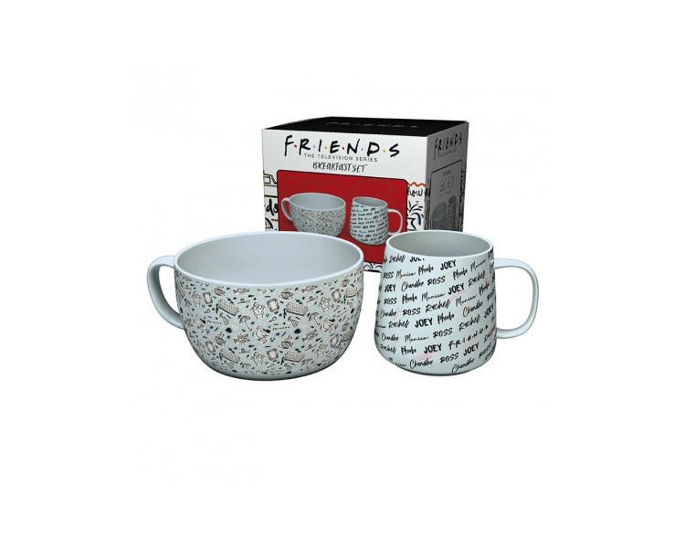 Friends Gift Set Colazione Tazza/Ciotola: Doodle