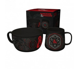 Dungeons And Dragons Gift Set Colazione Tazza/Ciotola: Logo