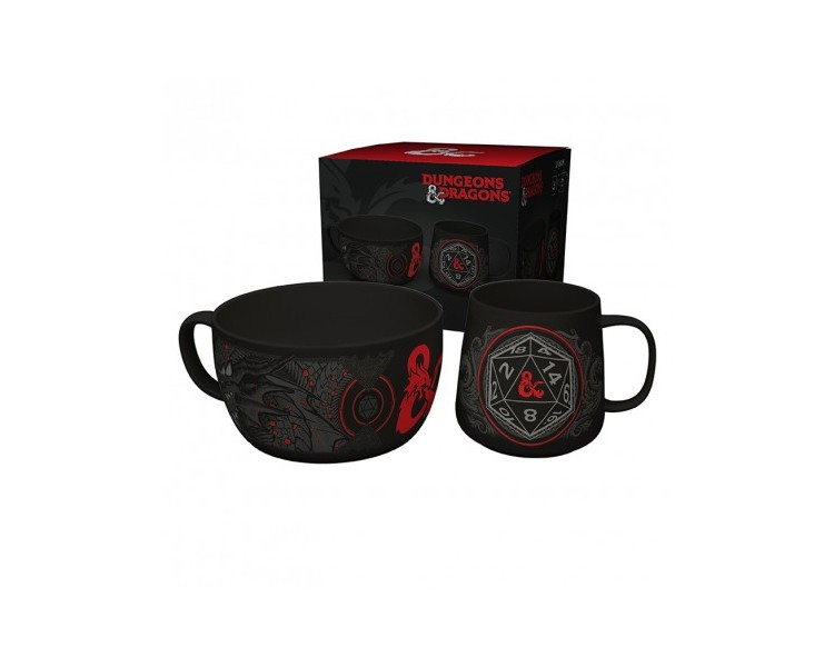 Dungeons And Dragons Gift Set Colazione Tazza/Ciotola: Logo