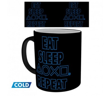 Tazza Playstation - Heat Change 320ml : Eat Sleep Repeat