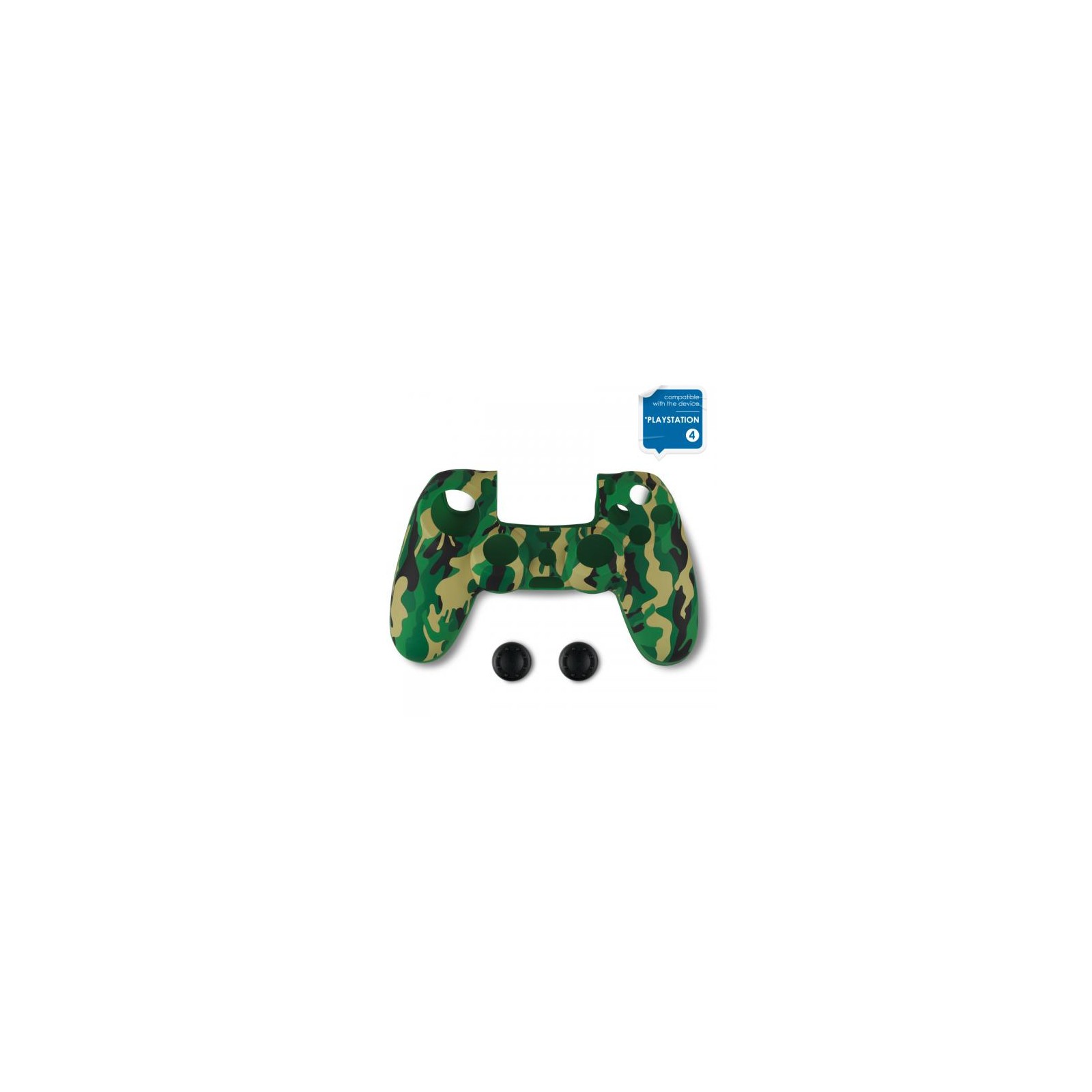 Protezione in Silicone e Thump Grips per PS4 (Green Camo)