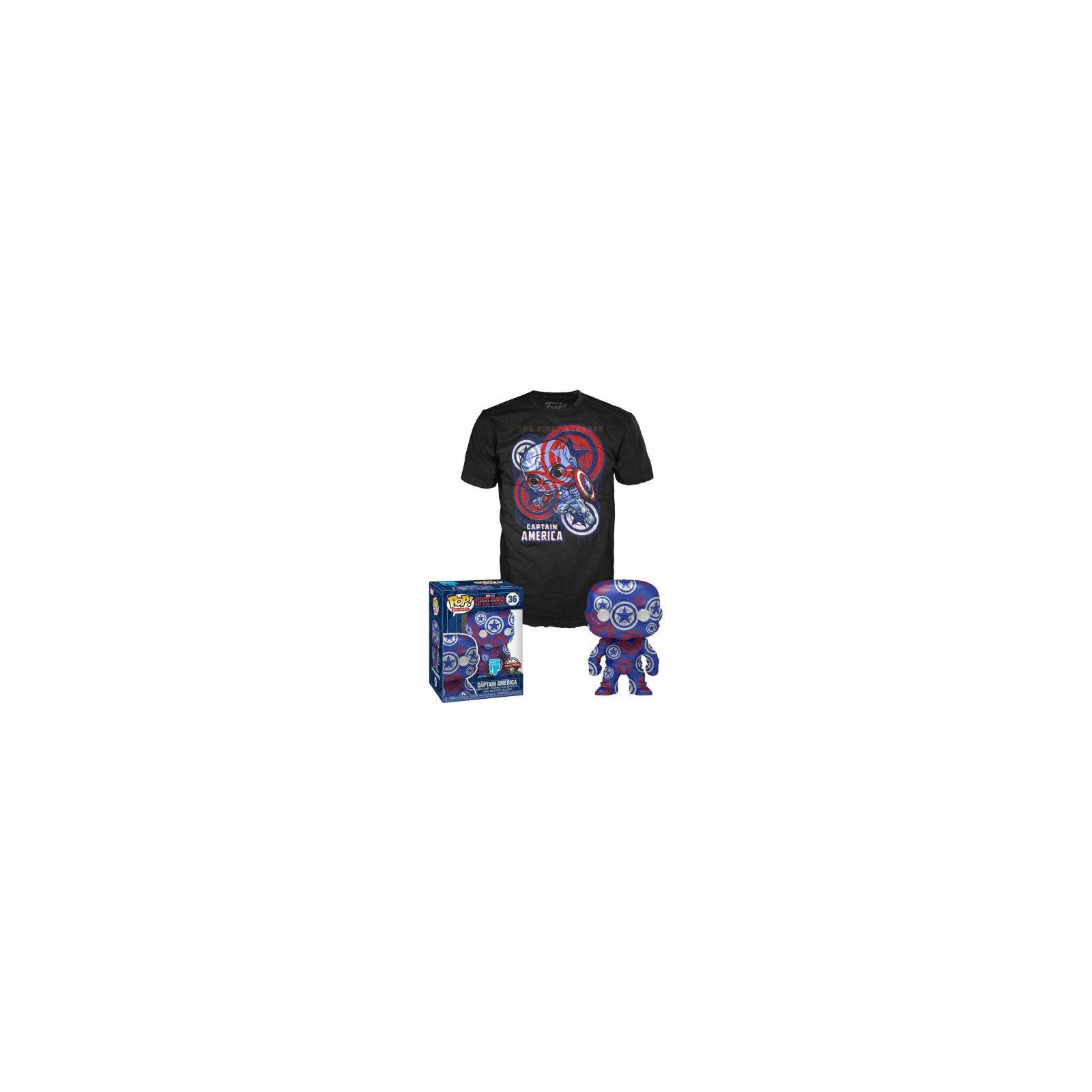 Funko POP! Tee (XL) Marvel: Captain America EXM Art Series