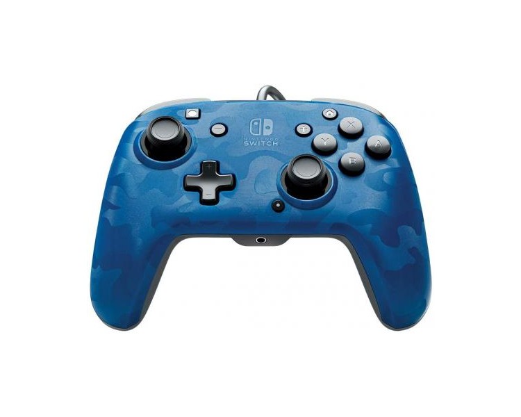 Switch Faceoff Controller Deluxe Camo Blue PDP