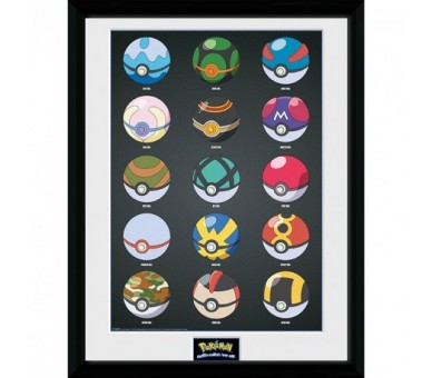 Pokemon Framed Poster - Pokeballs