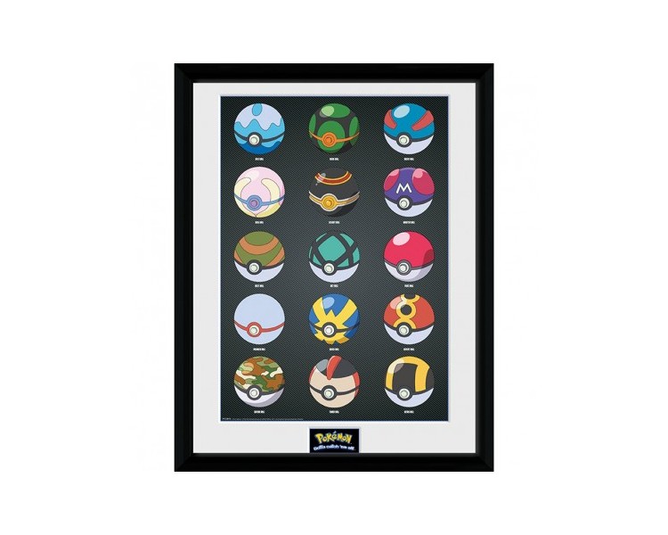 Pokemon Framed Poster - Pokeballs